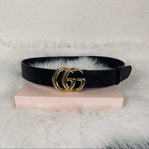 BLACK GG GUCCI BELT